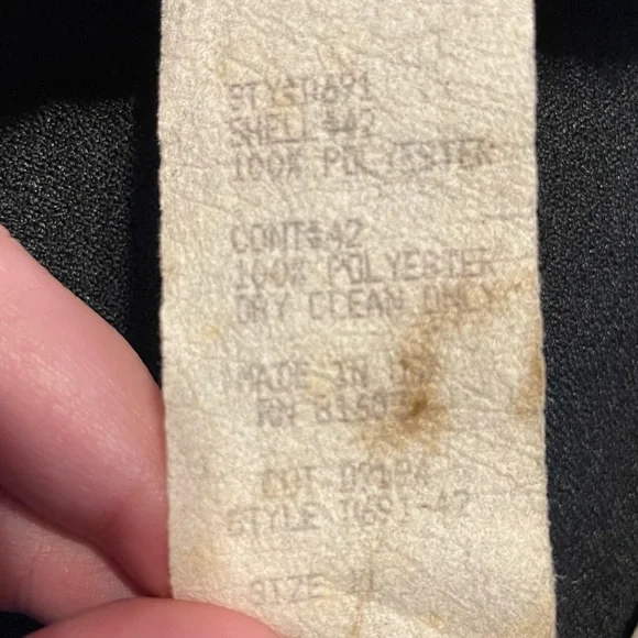 La Belle women’s size vintage 11 black button down dress made in USA - Picture 7 of 9